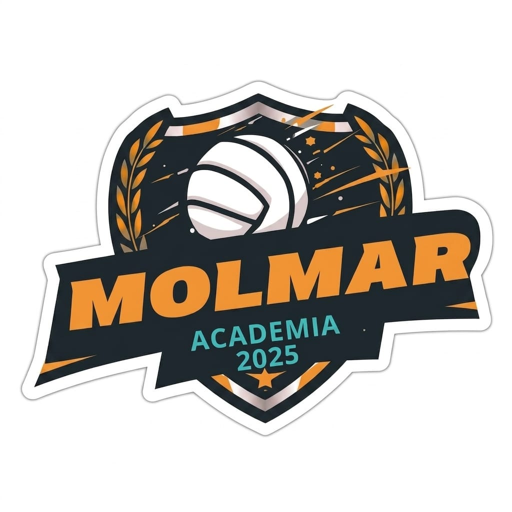 Logo de academia de voleibol MOLMAR