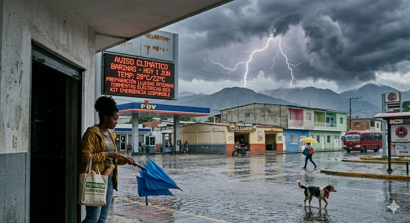 ¡Tome previsiones! Se esperan intensas lluvias para las próximas horas en Barinas