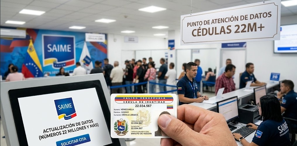 Saime llama a actualizar datos a venezolanos con cédulas desde los 22 millones